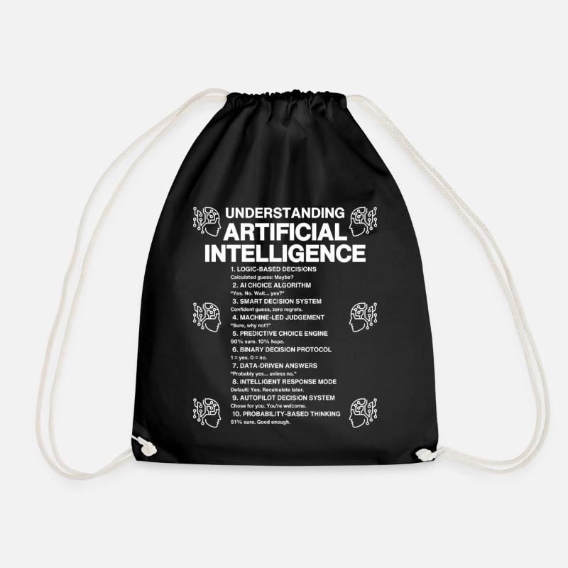 Understanding Artificial Intelligence – AI Humor - Turnbeutel - Schwarz