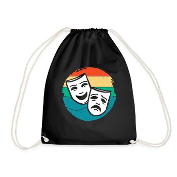 Musical, Lover, Theater, Masks, Art - Drawstring Bag - black - Front