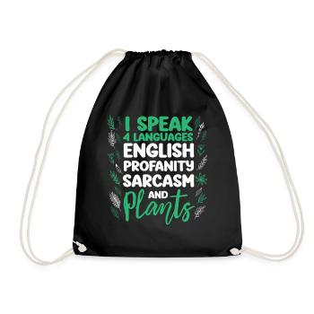 Amateur de plantes Jardinage Je parle 4 - Sac de sport léger - noir - Devant