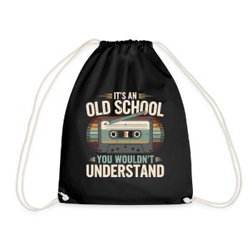 Retro Mixtape – Oldschool Vibes für Nostalgiker - Turnbeutel - Schwarz - Vorne