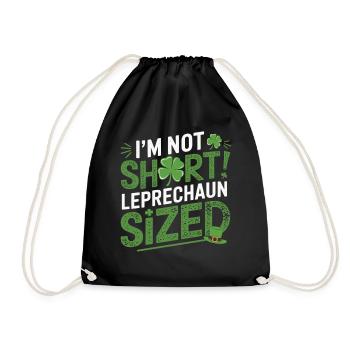 I'm not small – just leprechaun-big - Drawstring Bag - black - Front