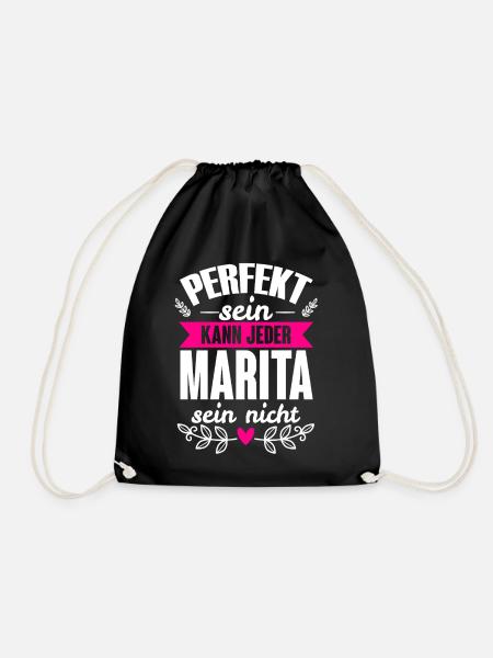 Marita - Perfekt Sein Kann Jeder Marita Sein Nicht - Turnbeutel - Schwarz