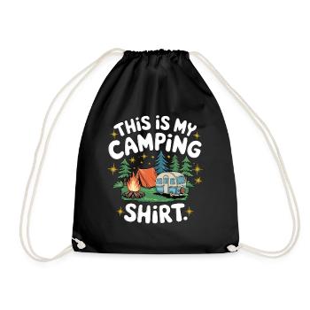 C’est ma chemise de camping - Sac de sport léger - noir - Devant