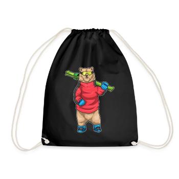 Sports d’hiver de ski Bear Skier - Sac de sport léger - noir - Devant