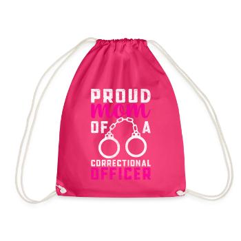 Agent correctionnel Maman Application de la loi mince - Sac de sport léger - fuchsia - Devant