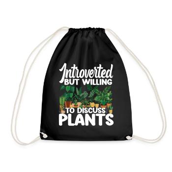 Plant Lover Gardening Introverted - Turnbeutel - Schwarz - Vorne