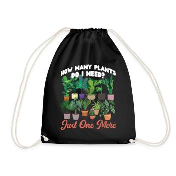Plant Lover Gardening How Many - Drawstring Bag - black - Front