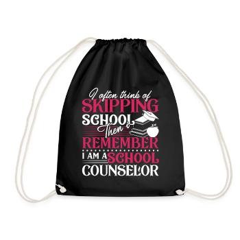 School Counselor I am A School Counselor - Drawstring Bag - black - Front