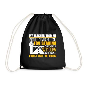 Air Traffic Controller I am A Air Traffic Control - Drawstring Bag - black - Front