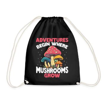 Mushroom Pickers Mushroom Pickers Mushroom Pickers Mushroom Pickers - Drawstring Bag - black - Front