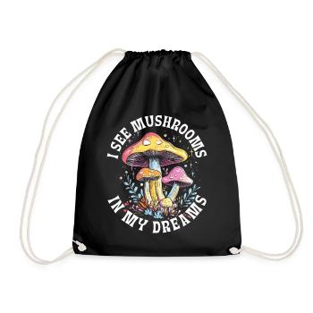 Mushroom Pickers Mushroom Pickers Mushroom Pickers Mushroom Pickers - Drawstring Bag - black - Front