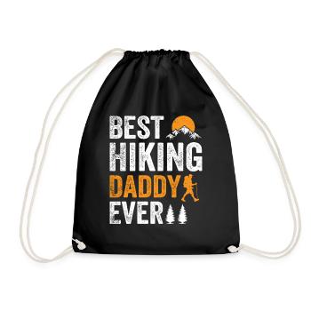 Best Hiking Daddy Ever - Outdoor Hiking Dad - Drawstring Bag - black - Front