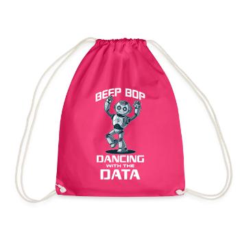 Ai Robotics Geek Tech Humor Robot - Drawstring Bag - fuchsia - Front