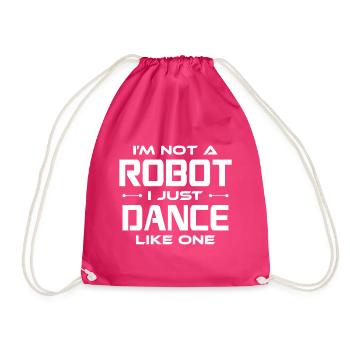Ai Robotics Geek Tech Humor Robot - Drawstring Bag - fuchsia - Front
