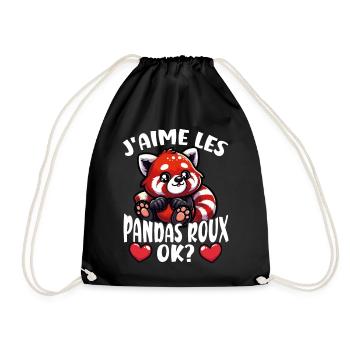 Ich mag Rote Pandas ok? Süßer Roter Panda - Turnbeutel - Schwarz - Vorne