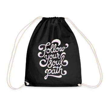 Suivez le chemin de votre âme en inspirant la spiritualité - Sac de sport léger - noir - Devant