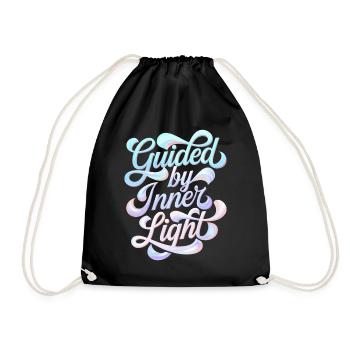 Guidés par la lumière intérieure inspirant - Sac de sport léger - noir - Devant