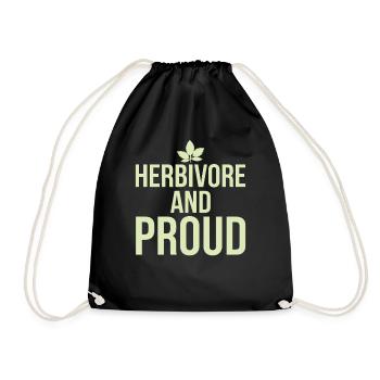Mangeurs d’herbes et fierté : végétalien végétarien - Sac de sport léger - noir - Devant