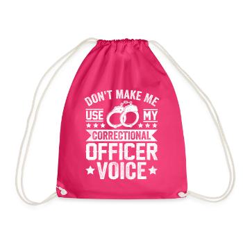 Agent correctionnel Voix Application de la loi mince - Sac de sport léger - fuchsia - Devant