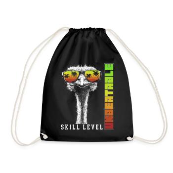 Lunettes de soleil d’autruche imbattables Cadeau d’oiseau - Sac de sport léger - noir - Devant