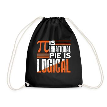 Pi Day Pi Is Irrational - Drawstring Bag - black - Front