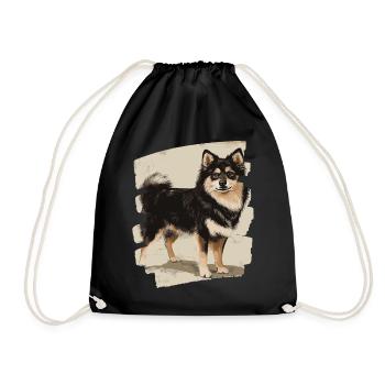 Finnischer Lapphund - Turnbeutel - Schwarz - Vorne