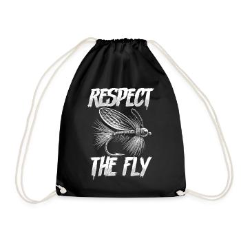 Fly Tying Fly Tying Fly Fishing Fly Fishing - Drawstring Bag - black - Front
