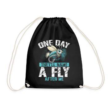 Fly Tying Fly Tying Fly Fishing Fly Fishing - Drawstring Bag - black - Front