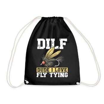 Fly Tying Fly Tying Fly Fishing Fly Fishing - Drawstring Bag - black - Front
