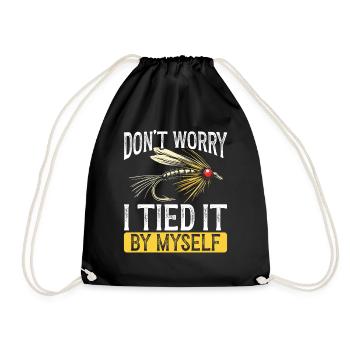 Fly Tying Fly Tying Fly Fishing Fly Fishing - Drawstring Bag - black - Front