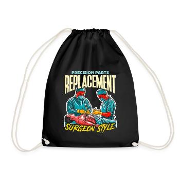 Transplant Surgery Precision Parts Health Worker - Drawstring Bag - black - Front