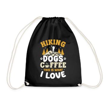 Hiking Dogs Coffee This Is What I Love - Mountain - Turnbeutel - Schwarz - Vorne