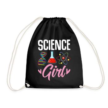 Fille de la science Drôle Scientifique de laboratoire de sciences - Sac de sport léger - noir - Devant