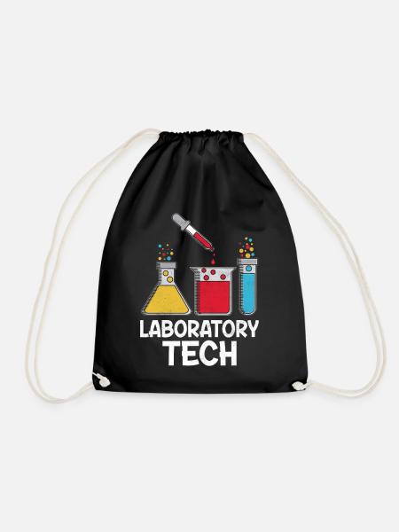 Labortechniker Lustig MLS Laborwissenschaftler Medizin - Turnbeutel - Schwarz