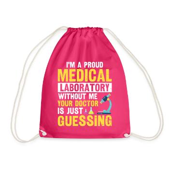 Je suis un fier laboratoire médical Funny Lab - Sac de sport léger - fuchsia - Devant