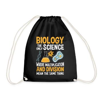 Biologie Die einzige Wissenschaft Lustiger Biologe Leben - Turnbeutel - Schwarz - Vorne