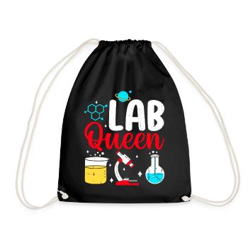 Lab Queen Labortechnikerin MLS CLS Lustig - Turnbeutel - Schwarz - Vorne