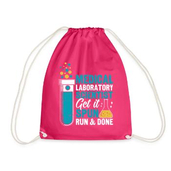 Get It Spin, Run And Done, Laboratoire médical drôle - Sac de sport léger - fuchsia - Devant