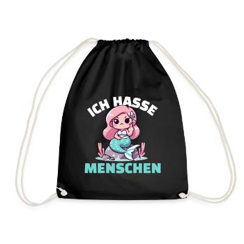 Sirène effrontée avec un message cynique - Sac de sport léger - noir - Devant