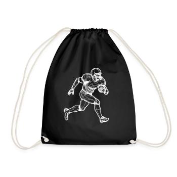 Joueurs de football américain - Sac de sport léger - noir - Devant