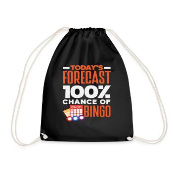 Prédiction de bingo 100 % de chance Bingo - Sac de sport léger - noir - Devant
