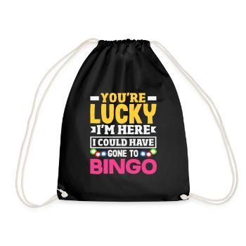 Bingo Player Vous avez de la chance que je sois là - Sac de sport léger - noir - Devant