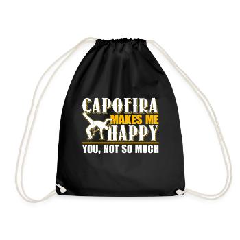 Capoeira Makes Me Happy - Drawstring Bag - black - Front
