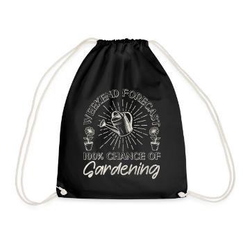Week-end de jardinage pour les amoureux des plantes - Sac de sport léger - noir - Devant