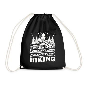 Randonnée amusante - Prévisions pour le week-end 10 % de chances d’y aller - Sac de sport léger - noir - Devant