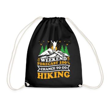 Prévisions pour le week-end 10 % de chance d’y aller Randonnée Funny - Sac de sport léger - noir - Devant