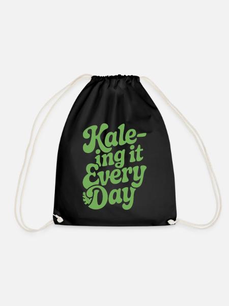 Vegan Vegetarier Kale-ing It Jeden Tag - Turnbeutel - Schwarz