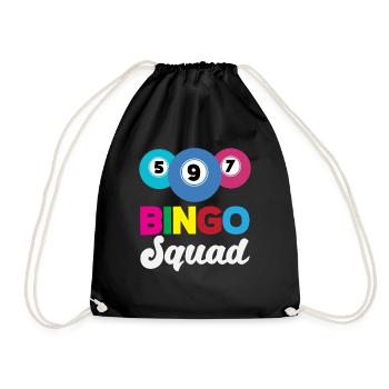 Bingo Squad pour les joueurs de bingo - Sac de sport léger - noir - Devant