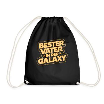 Bester Vater in der Galaxy - Turnbeutel - Schwarz - Vorne