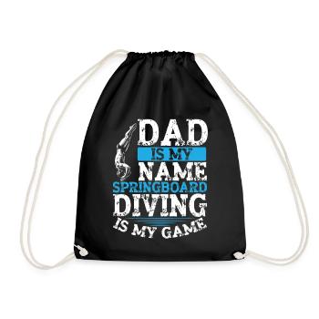 Springboard Diving Diving Diving Divers - Drawstring Bag - black - Front
